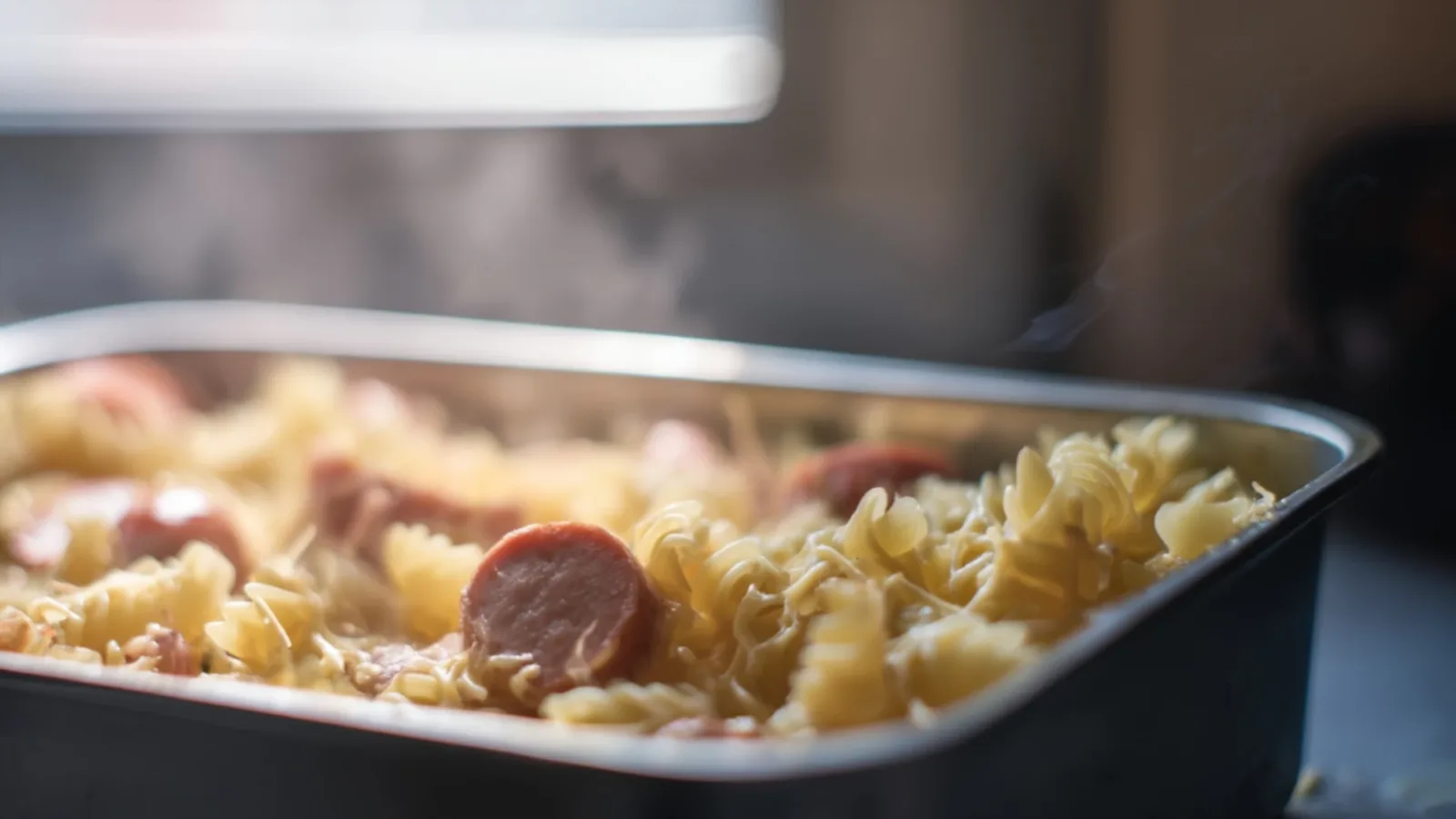 Фото блюда: Запеканка из макарон с сардельками которая покоряет ароматом