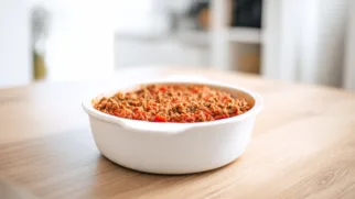 Фото рецепта: Сочная мясная запеканка в томатной основе