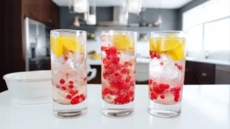 Фото рецепта: Земляничный лимонад который пробуждает летний вкус