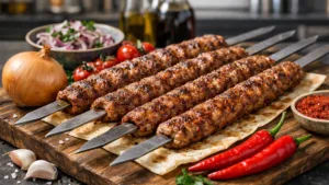 Фото блюда: Адана-кебаб из баранины с курдючным жиром
