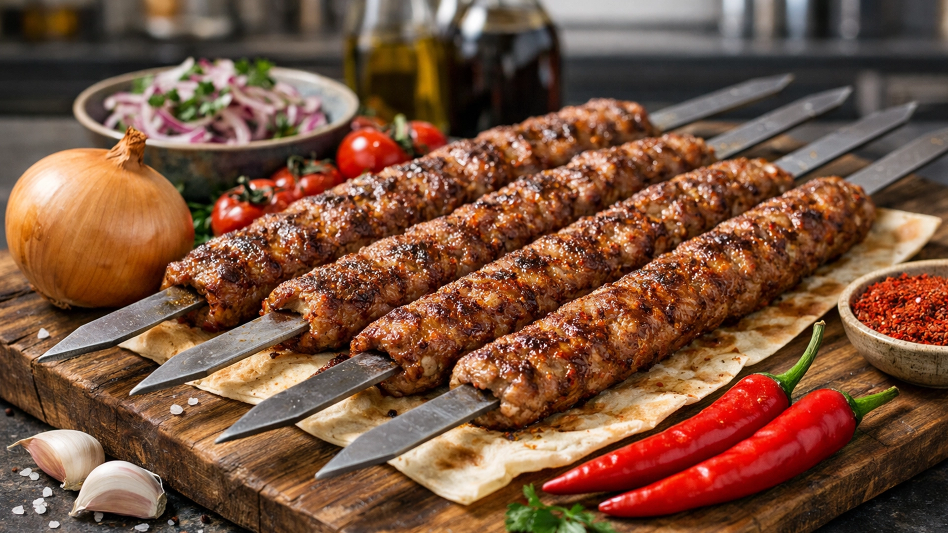 Фото блюда: Адана-кебаб из баранины с курдючным жиром