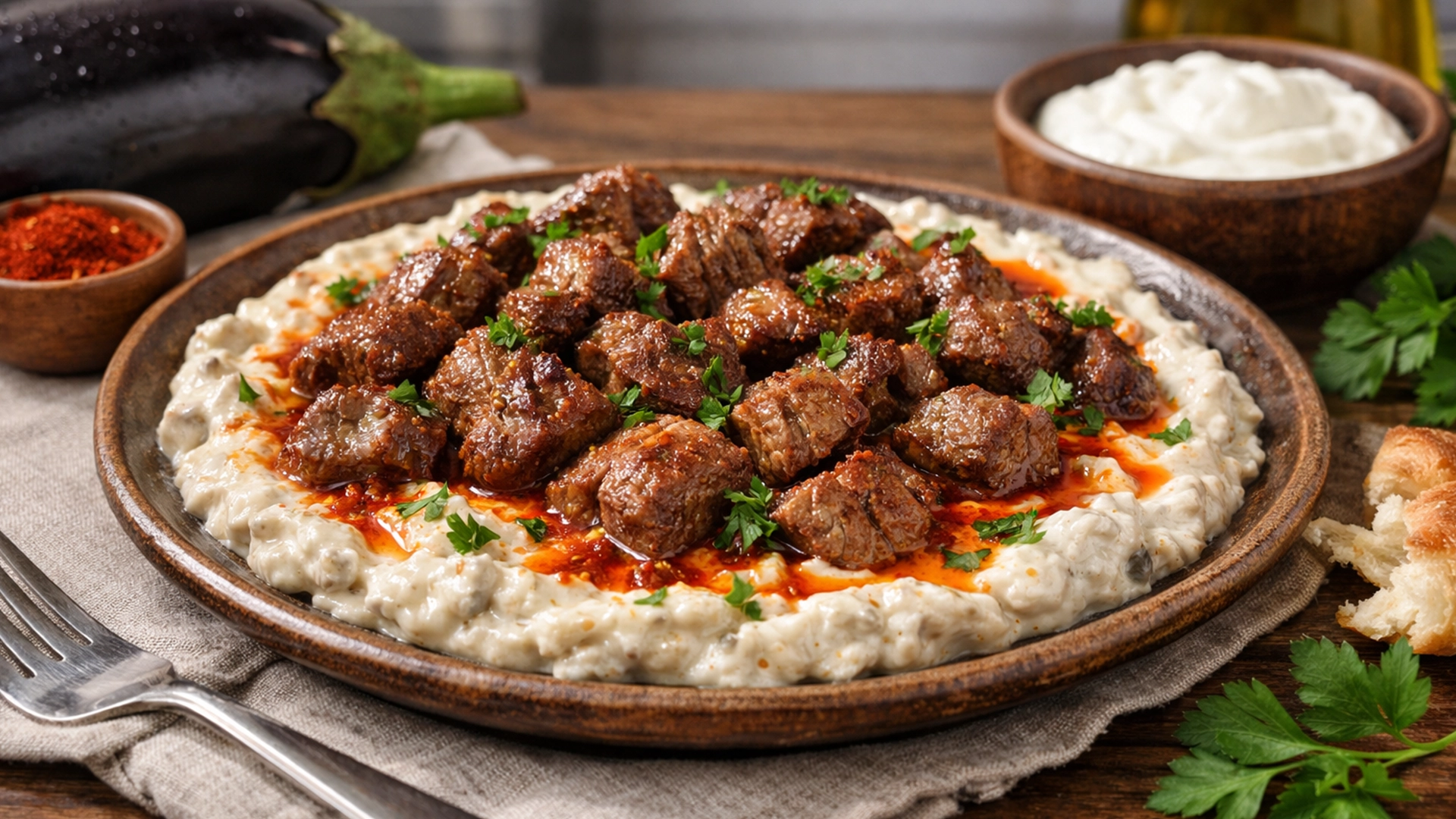 Фото блюда: Али-назик-кебаб из баранины с баклажаном