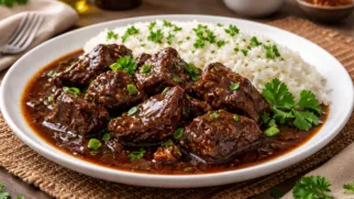 Фото рецепта: Асадо негро тушеная говядина в темном соусе традиционный рецепт венесуэльской кухни