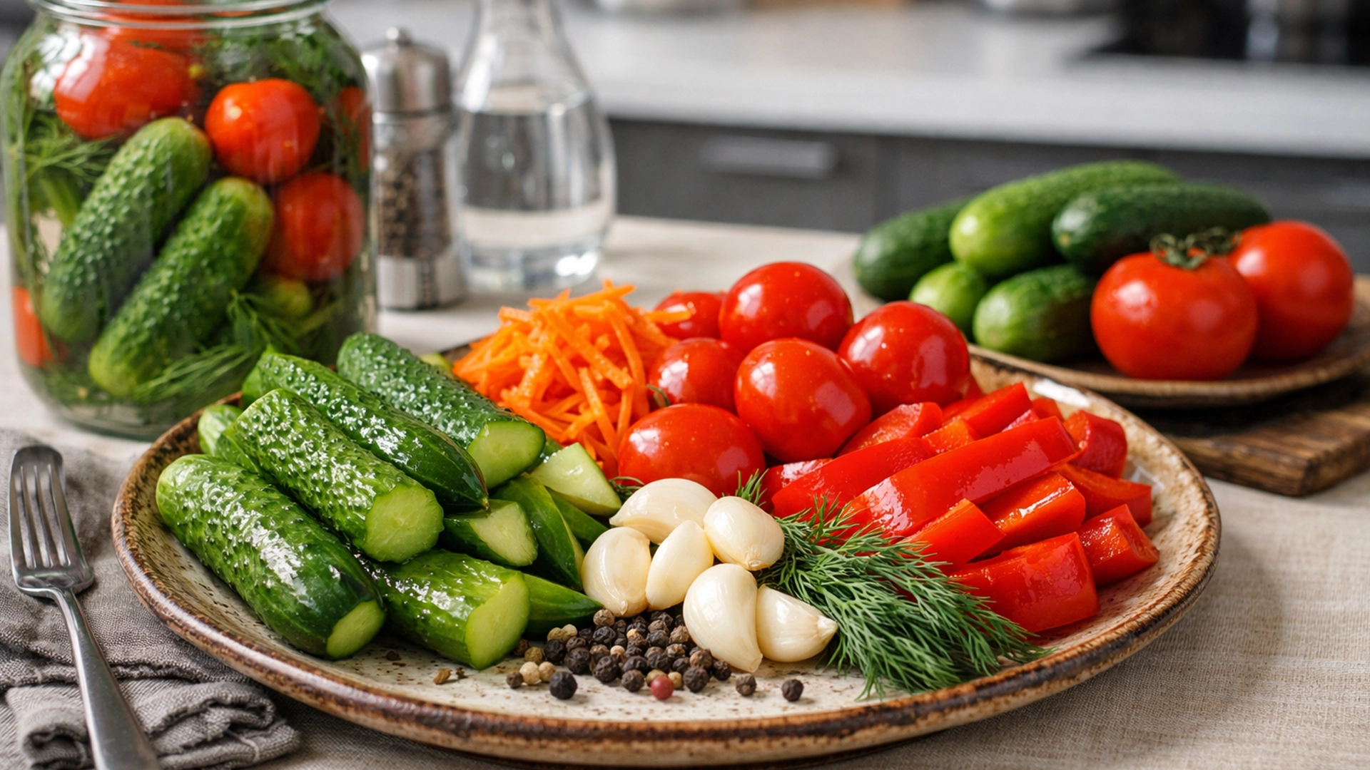 Фото блюда: Ассорти солений к шашлыку