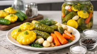 Фото рецепта: Ассорти солений с патиссонами