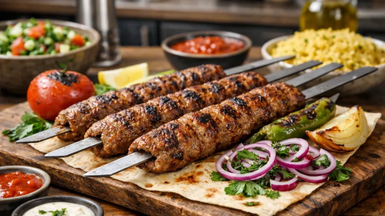 Фото рецепта: Иракский кофта-кебаб по багдадски на гриле