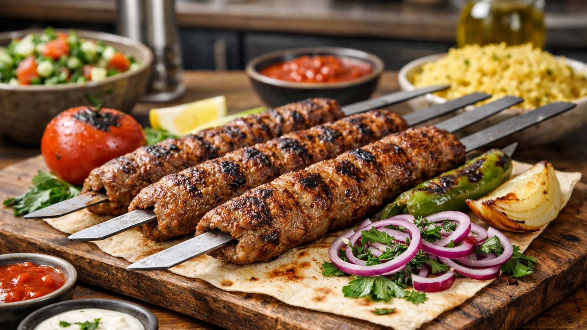 Фото блюда: Иракский кофта-кебаб по багдадски на гриле