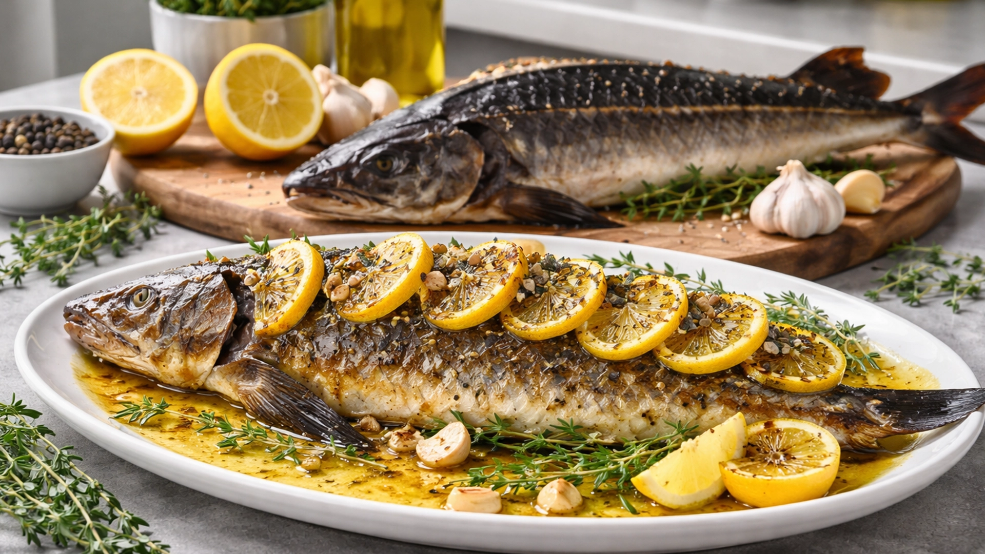 Фото блюда: Белуга запеченная с лимоном сочная