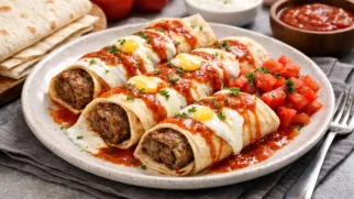 Фото рецепта: Бейти-кебаб из баранины в лаваше