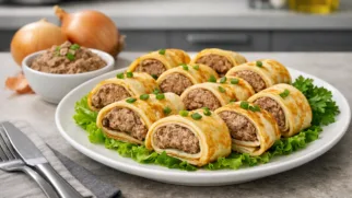 Фото рецепта: Блинные рулетики с паштетом