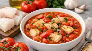 Фото рецепта: Насыщенный бродет рыбное рагу с томатами