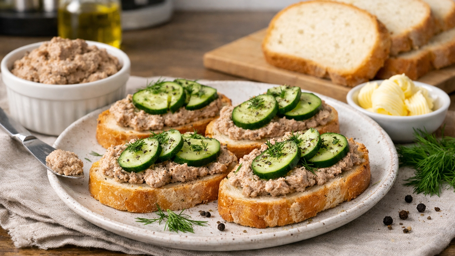 Фото блюда: Бутерброды с куриным паштетом