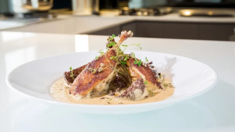 Фото блюда: Цесарка в ореховом соусе с насыщенным вкусом и ароматной корочкой