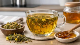 Фото рецепта: Ароматный травяной чай из зверобоя