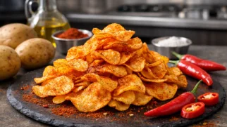 Фото рецепта: Чипсы картофельные острые с перцем чили