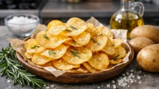 Фото рецепта: Чипсы картофельные с розмарином и солью