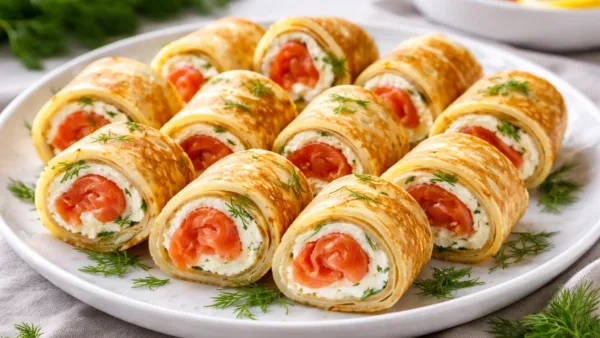 Блинные рулетики с начинкой