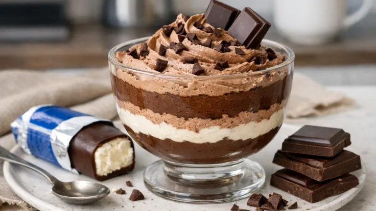 Фото блюда: Десерт из творожного сырка с шоколадом нежный