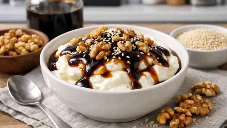 Фото блюда: Десерт из йогурта с бекмесом