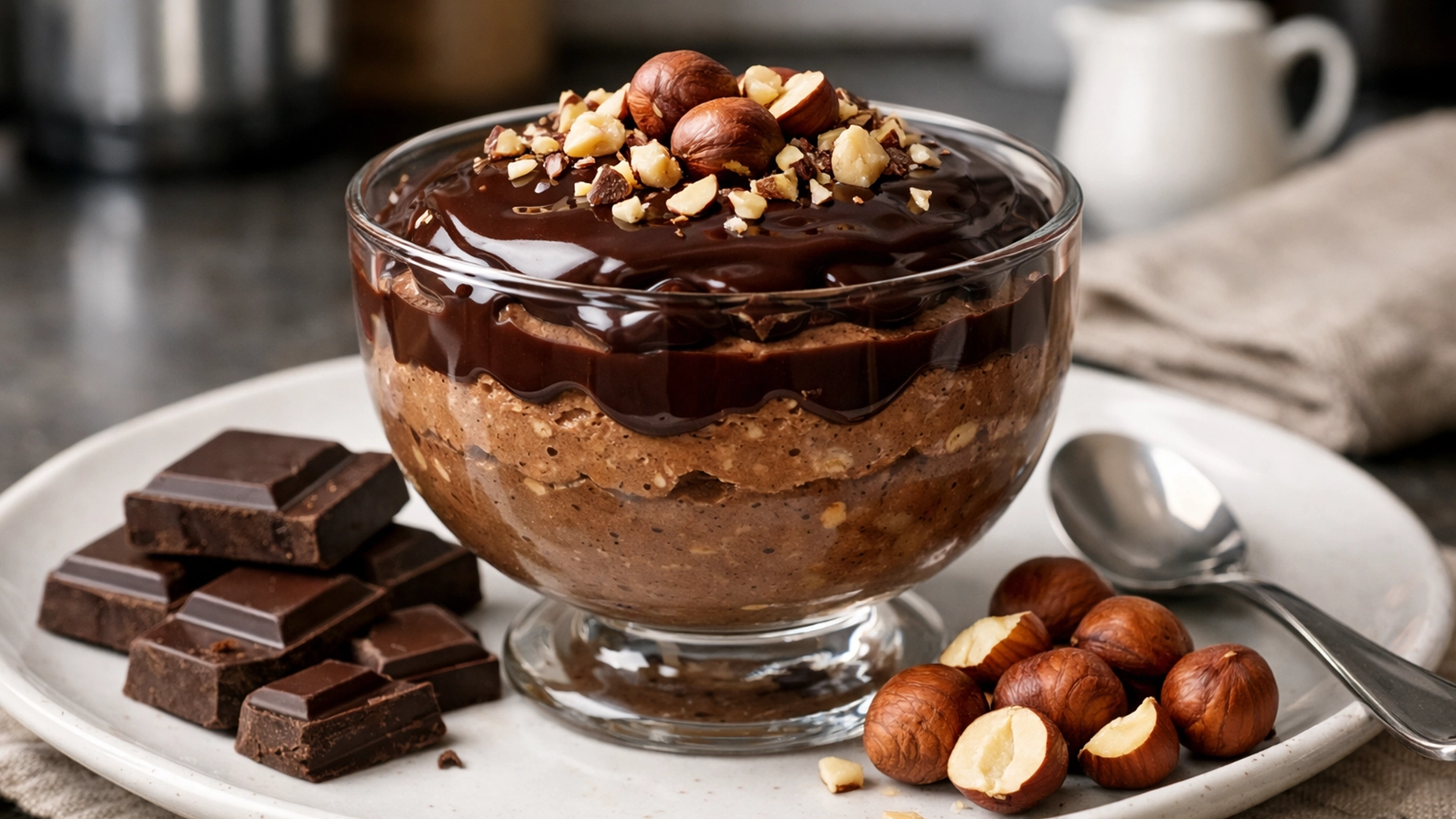 Фото блюда: Десерт шоколадный с пралине