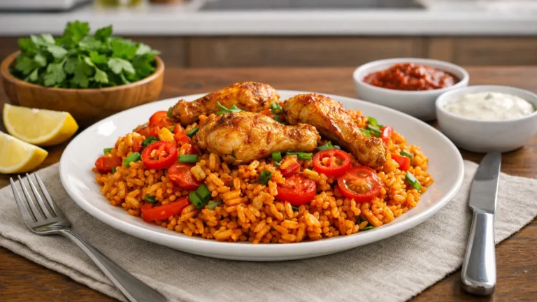 Фото блюда: Джоллоф рис с курицей рецепт популярного африканского блюда