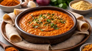 Фото рецепта: Эфиопское рагу широ ват из нутовой муки