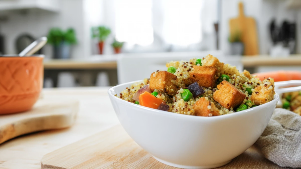 Фото блюда: Фетаки салат с киноа который легко повторить дома, рецепт с фото