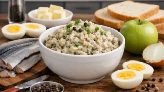 Фото рецепта: Форшмак классический из сельди с яблоком и луком