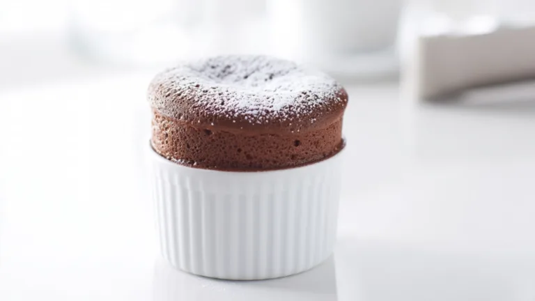 Фото блюда: Воздушное французское шоколадное суфле которое тает во рту