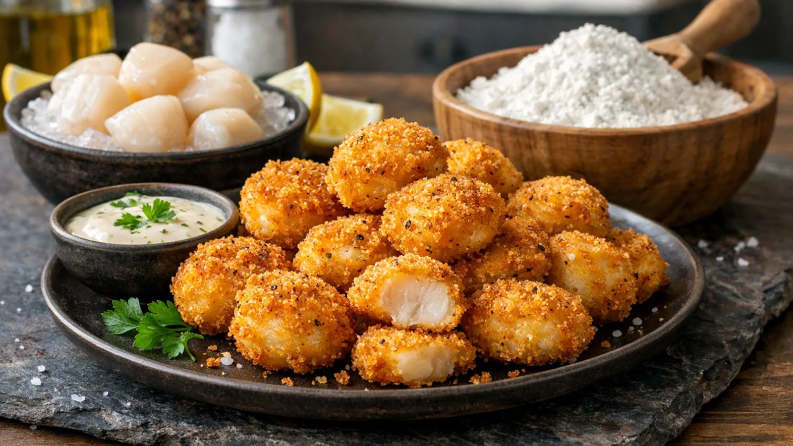Фото блюда: Гребешки в панировке, рецепт с фото