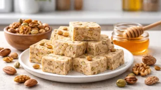 Фото рецепта: Халва с орехами и медом ароматный десерт рецепт туркменской кухни