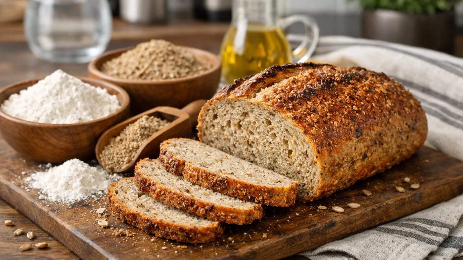 Фото блюда: Ароматный домашний хлеб со шротом и хрустящей корочкой