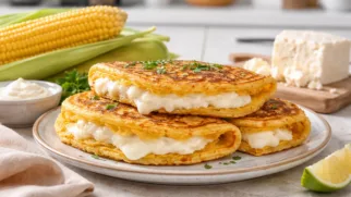 Фото рецепта: Качапа кукурузные блины с сыром