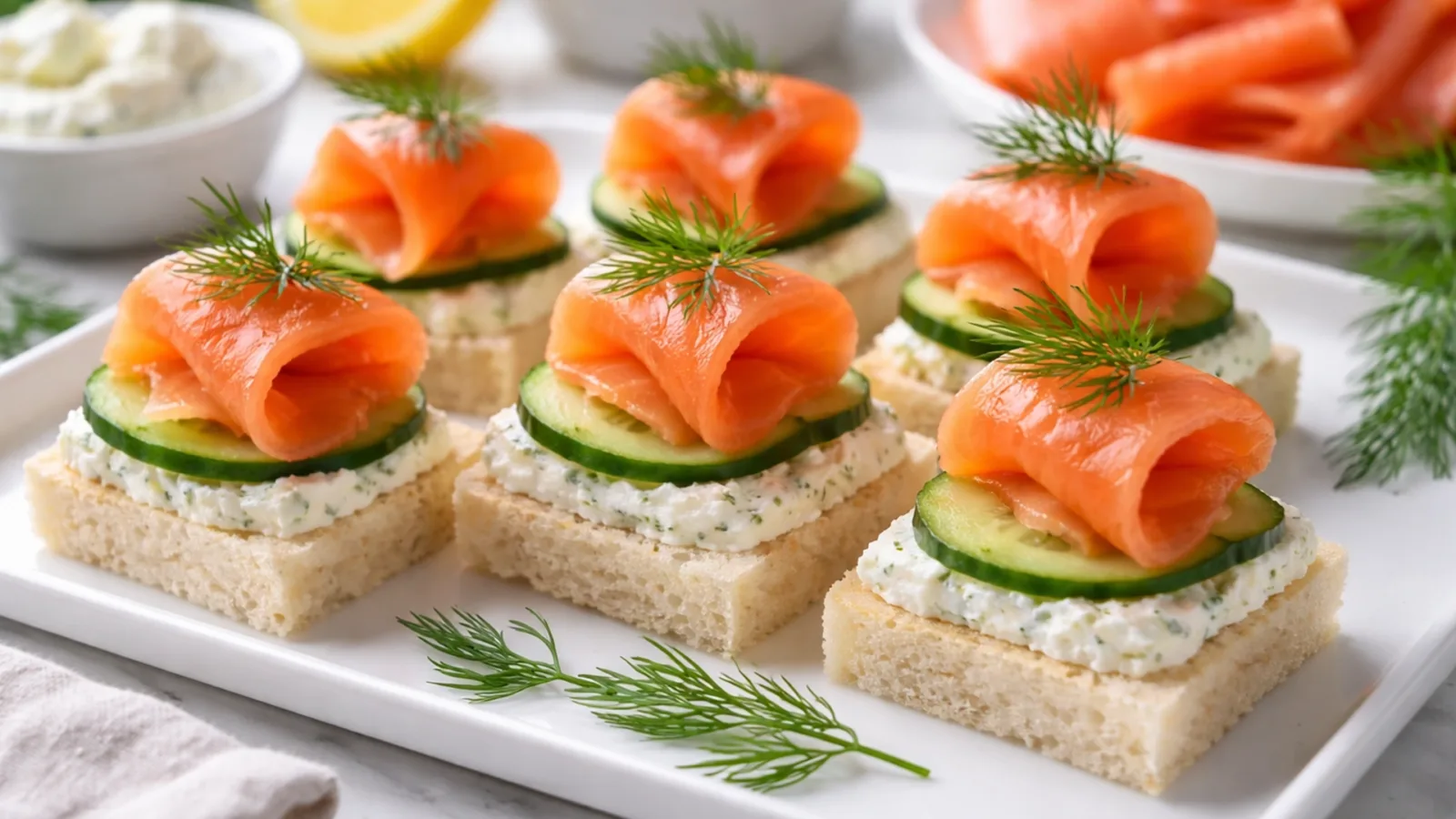 Фото блюда: Элегантные канапе с нежным лососем и мягким сливочным сыром., рецепт с фото