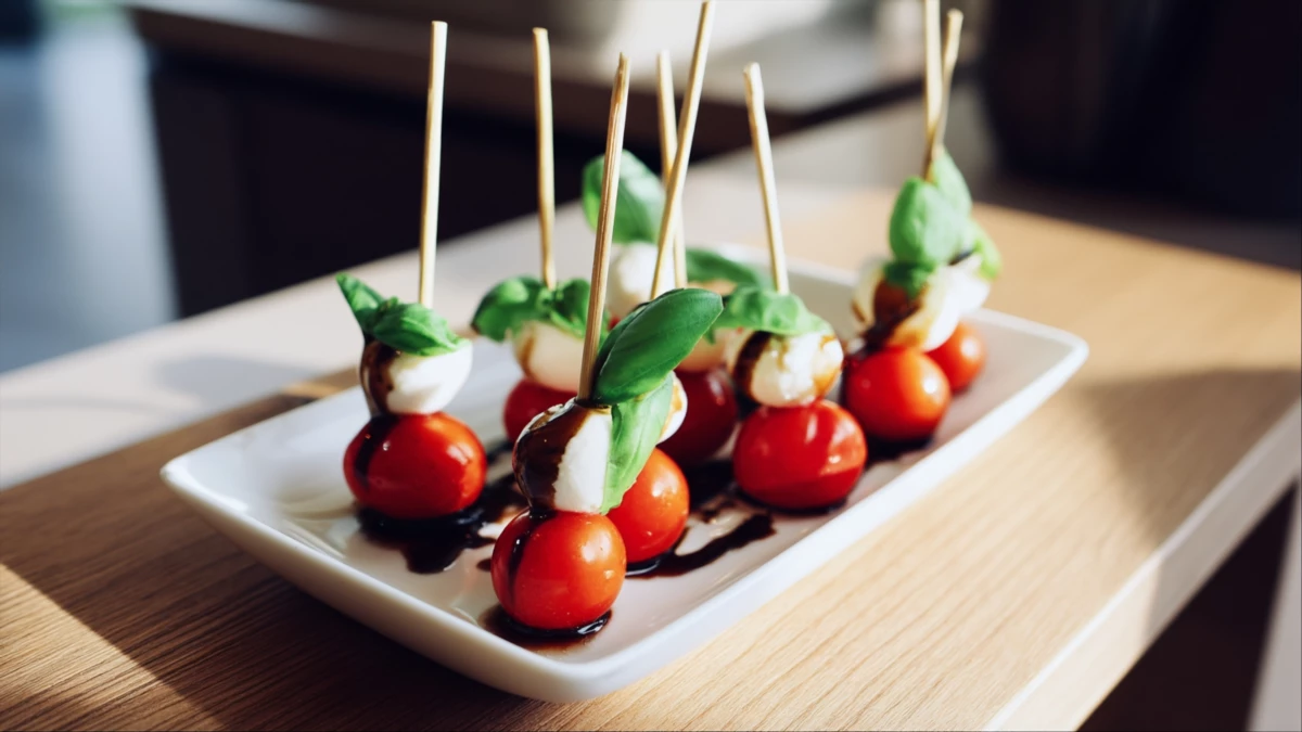 Фото блюда: Мини-капрезе на шпажках, рецепт с фото