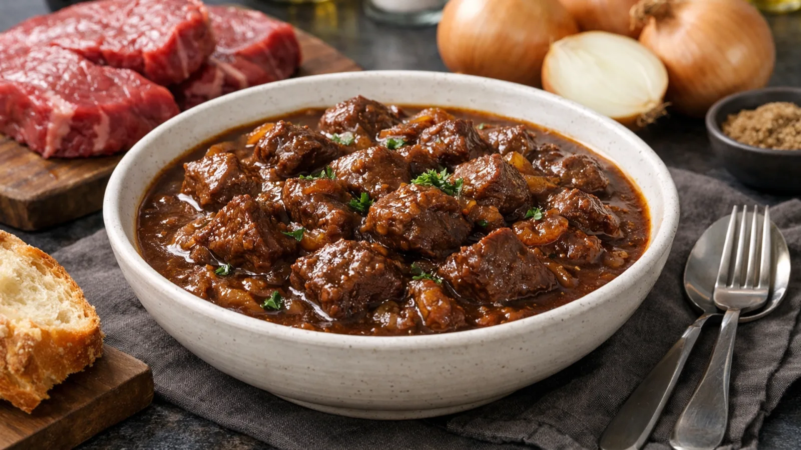 Фото блюда: Карбонад по фламандски тушеная говядина