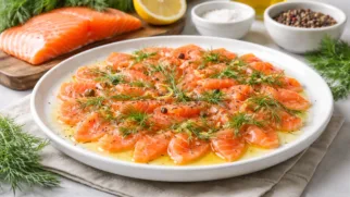 Фото рецепта: Карпаччо из форели с укропом