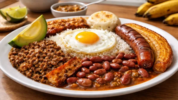 Колумбийское блюдо bandeja paisa