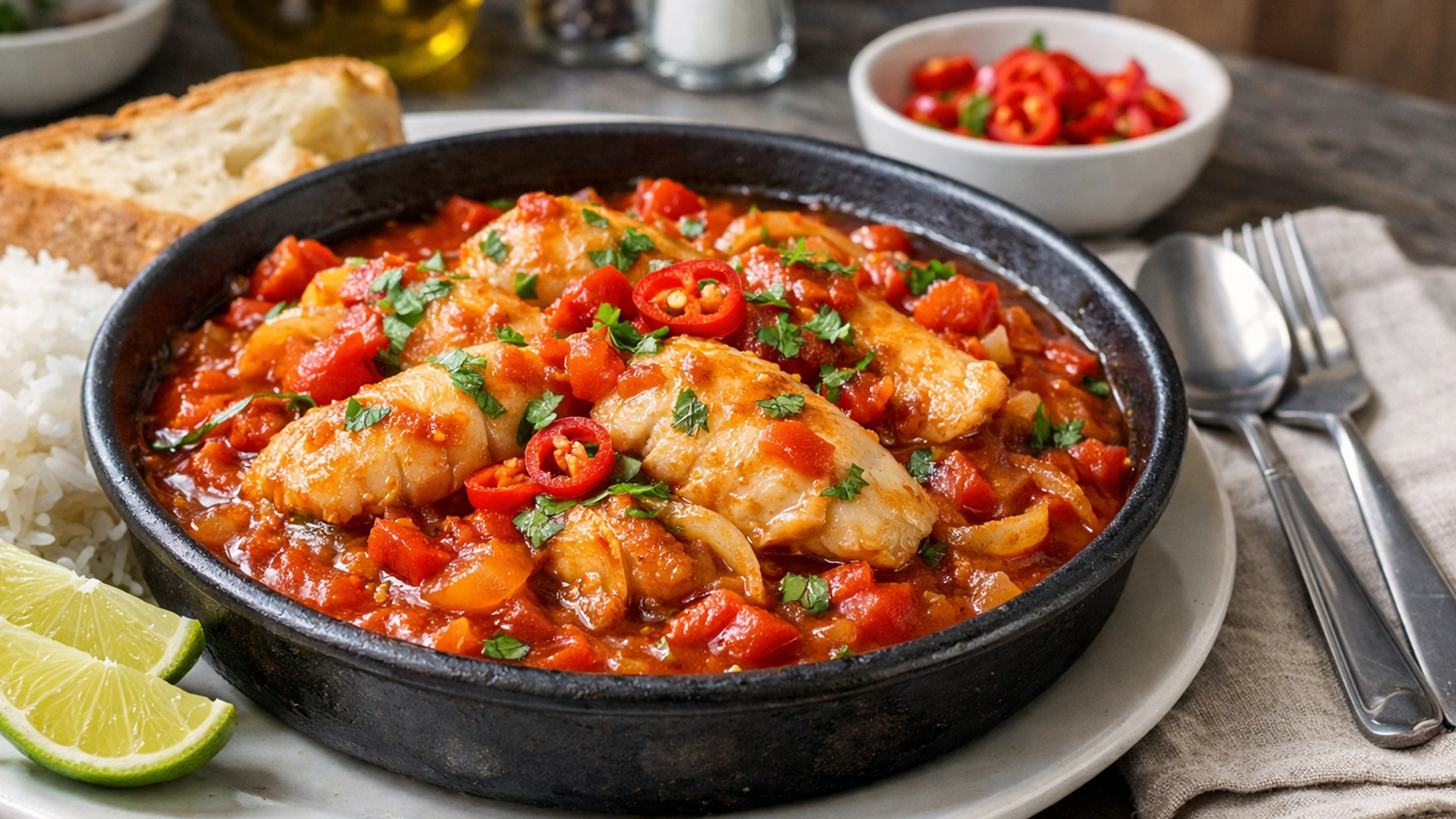 Фото блюда: Конголезское рыбное рагу с томатами и специями