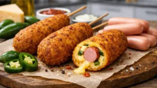 Фото рецепта: Острый корн-дог с халапеньо