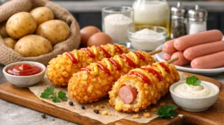 Фото рецепта: Корн-дог с картофельной панировкой