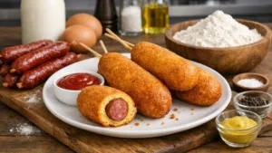 Фото блюда: Корн-дог с колбасками
