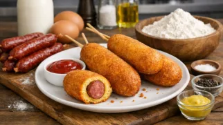 Фото рецепта: Корн-дог с колбасками