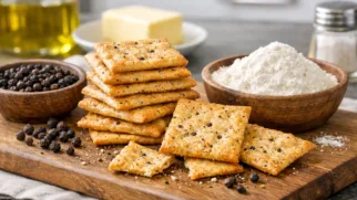 Фото рецепта: Крекеры с черным перцем