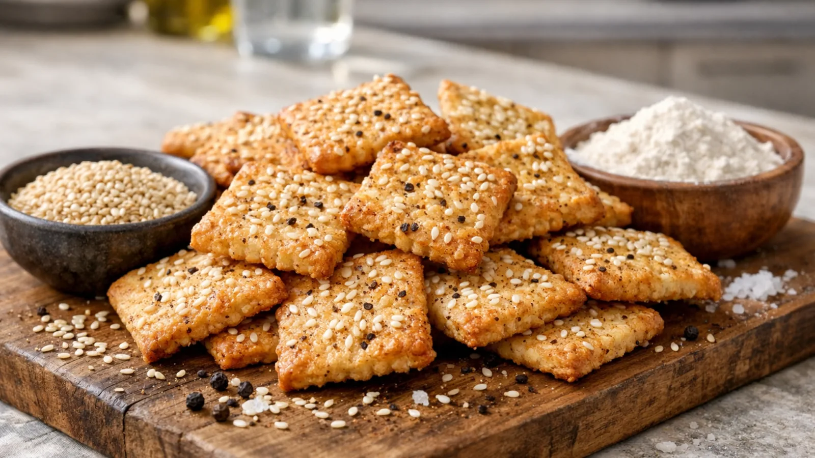 Фото блюда: Крекеры с кунжутом