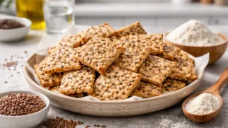 Фото рецепта: Крекеры с семенами льна