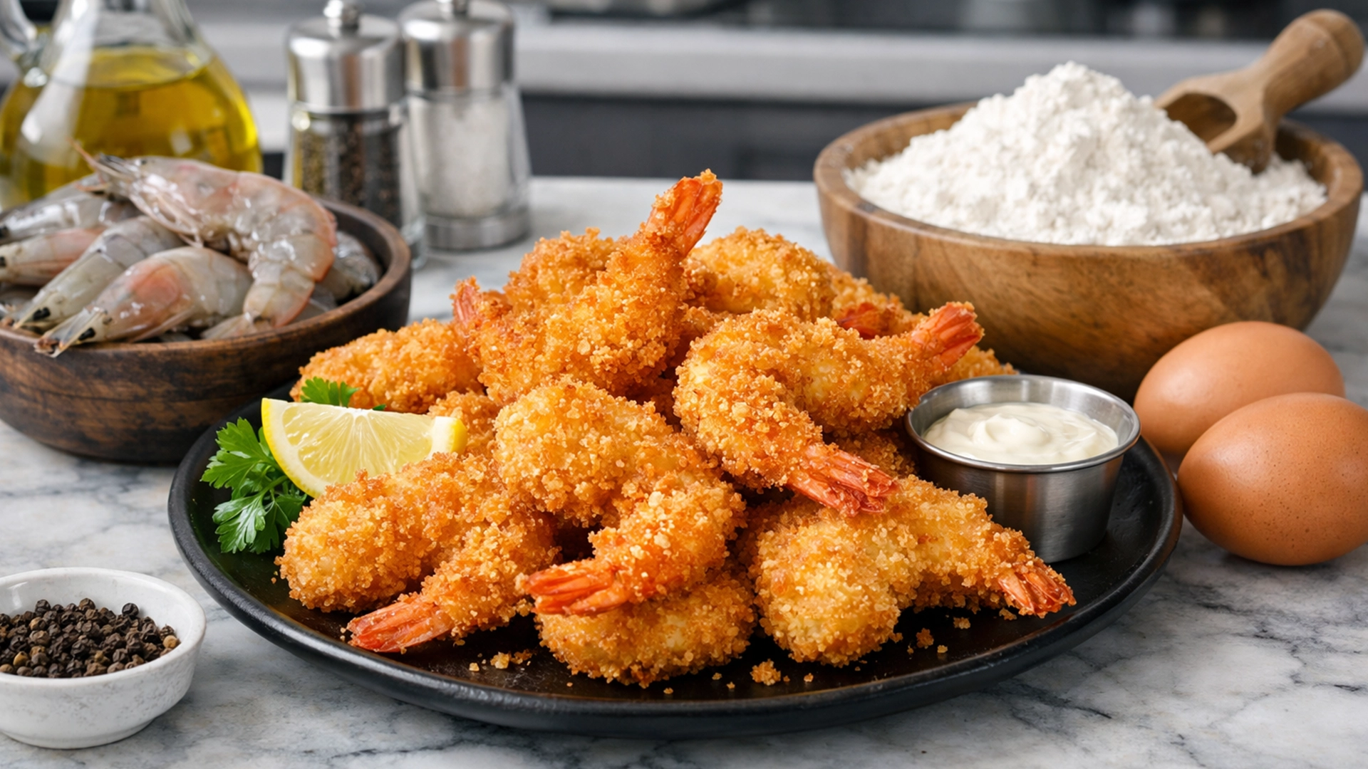 Фото блюда: Креветки в панировке