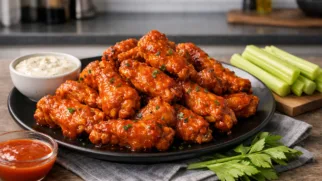 Фото рецепта: Куриные крылья Баффало в остром соусе