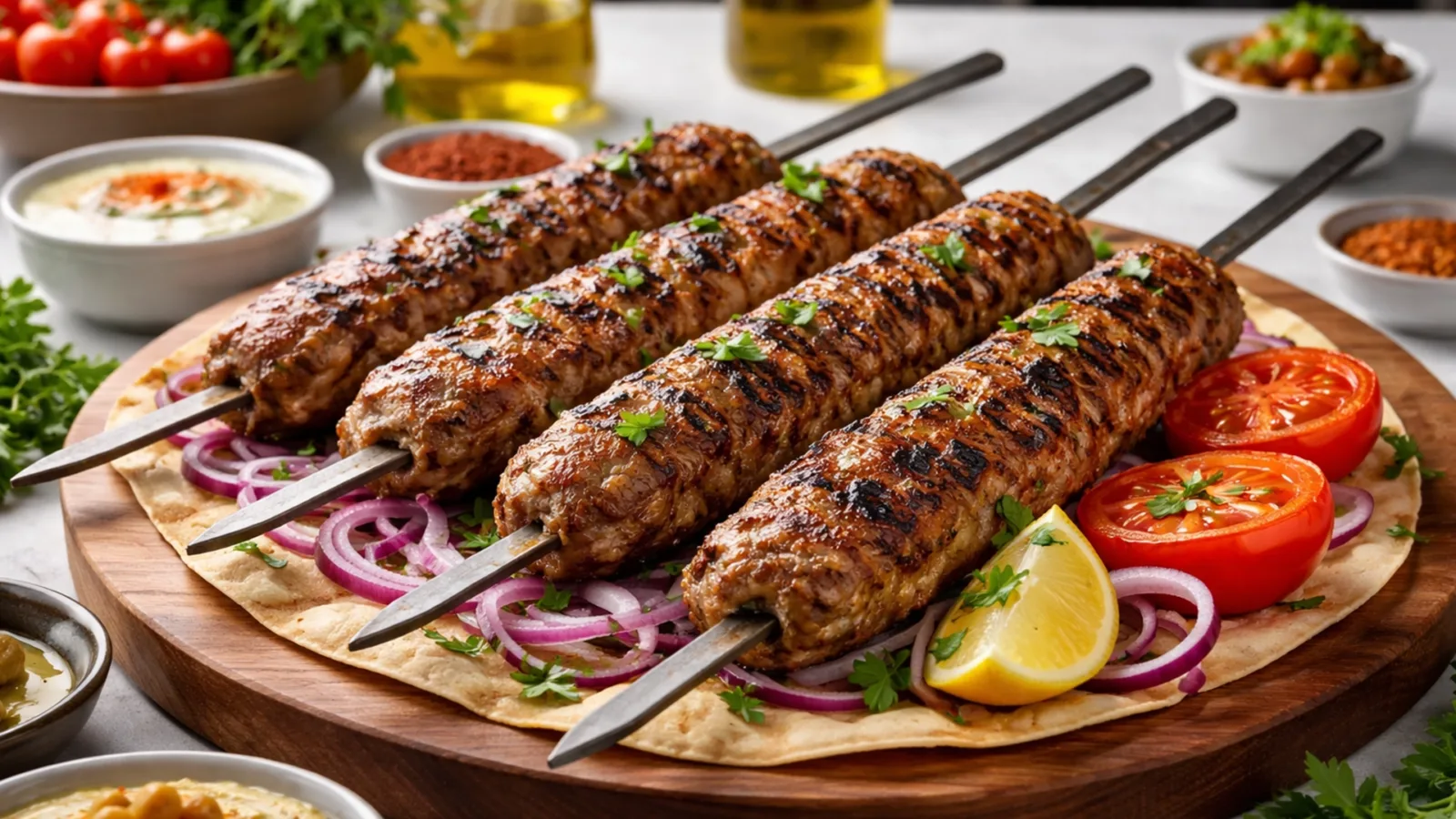 Фото блюда: Кувейтский люля-кебаб из баранины на гриле