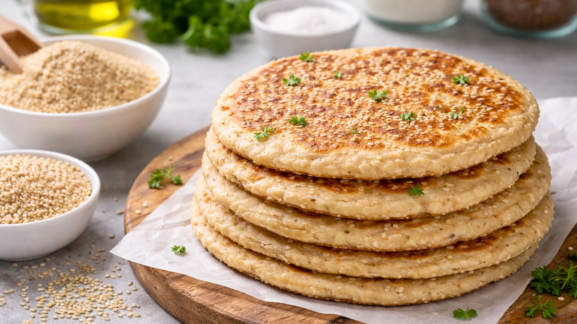 Фото блюда: Лепешки из кунжутной муки ароматные